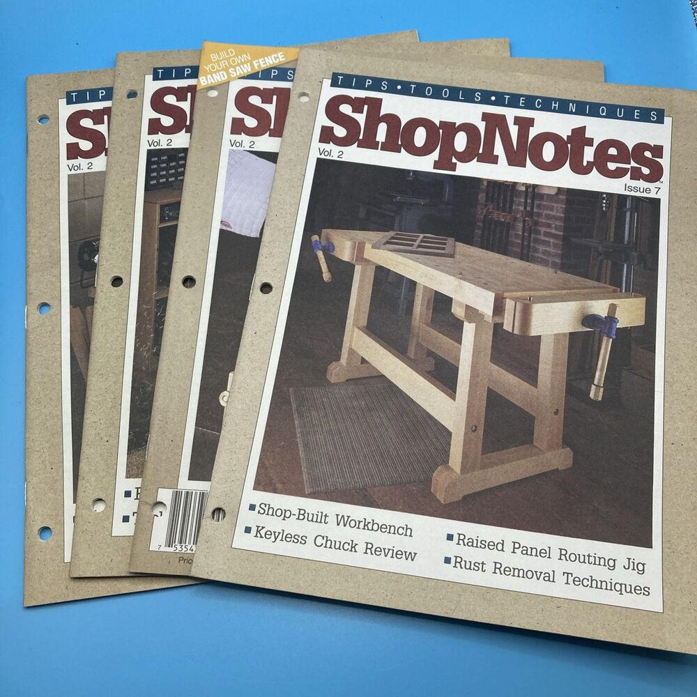 ShopNotes Magazine Lot of 4 VTG 1993 Woodworking Projects Tools Techniques DIY